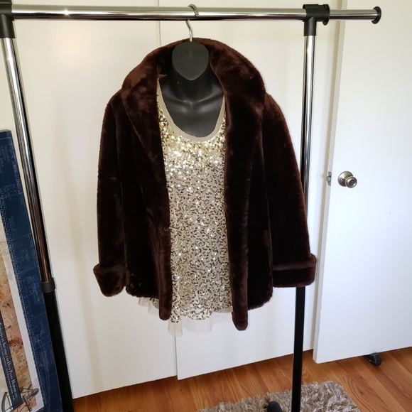 VINTAGE Annis Furs Mouton lamb fur coat - Picture 1 of 12